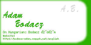 adam bodacz business card